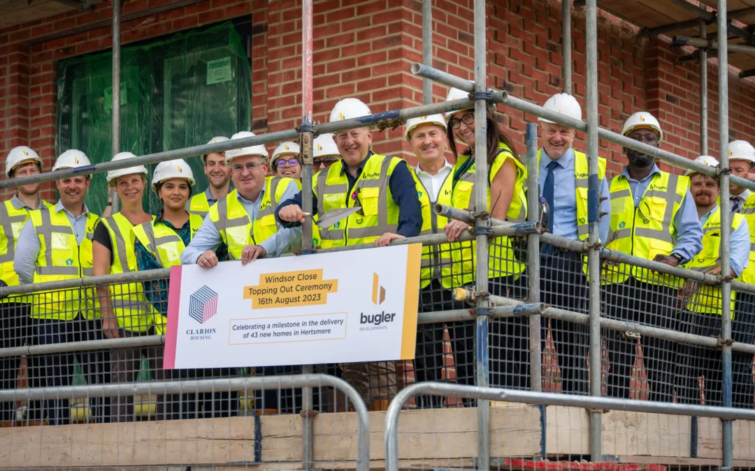 Celebrating Topping Out at Windsor Close